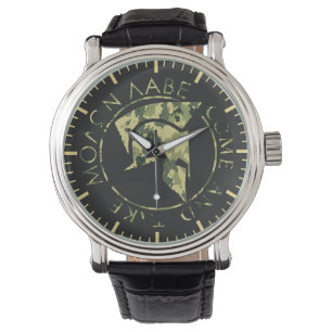 Relógio Capacete Espartano Molon Labe Camuflagem Militar