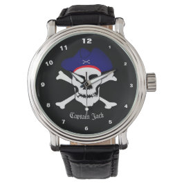 Relógio Capitão Jack Watch, Pirates Flag, Caveira/Barco