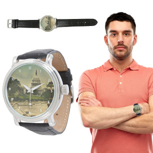 Relógio Capitólio dos Estados Unidos das Etapas da Bibliot