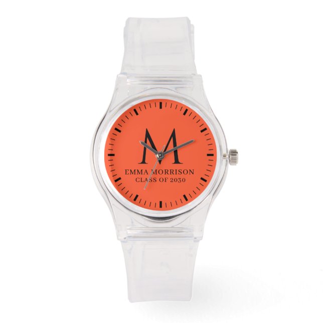 Relógio Caqui Monogramado Feminino (Frente)