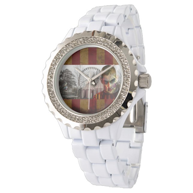 Relógio Cara de boneco de homem esperto do Feliz Halloween (Angular)