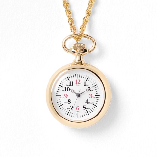 Relógio Caractere Numerário Espanhol (Fonte Preta) (Frente)