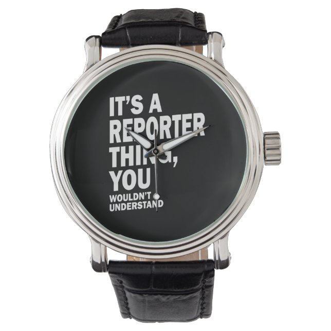 Relógio Cargo do Repórter Título Tee Gift Mens Mens Mens (Frente)