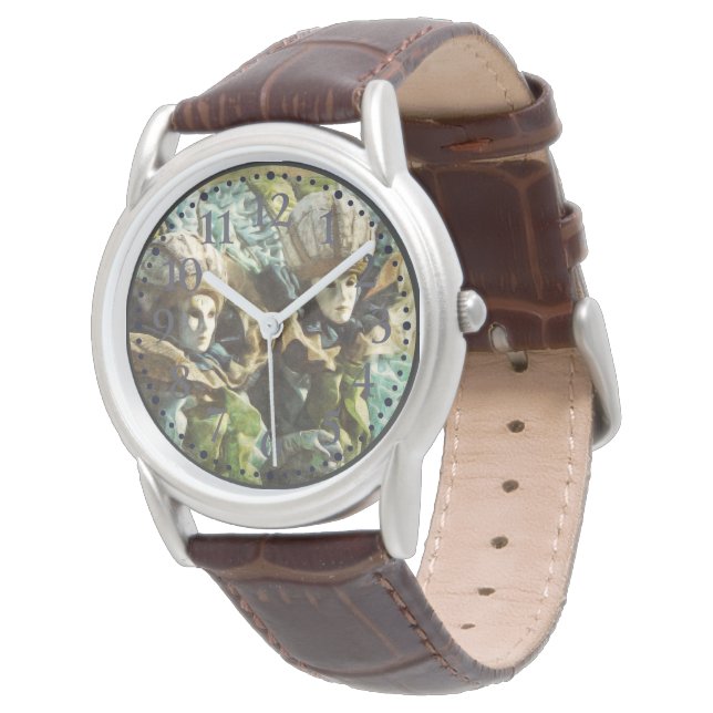 Relógio Carnevale di Venezia Itália Europe Leather Watch (Angular)