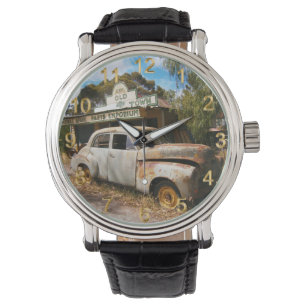 Relógio Carro vintage E Garagem, Mens Wristwatch