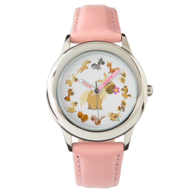 Relógio Cartoon Bonito Ponies Mandala Watch (Frente)