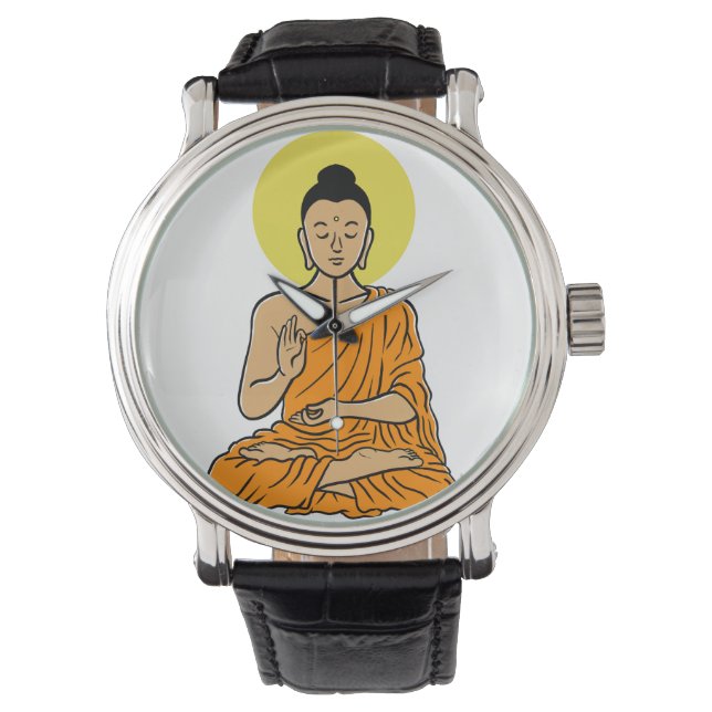 Relógio cartoon do Buda Buddhism.net (Frente)