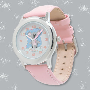 Relógio Cartoon Rosa Koala Kid Watch