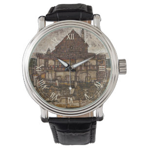 Relógio Casa com Shingle Roof por Egon Schiele