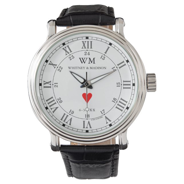 Relógio Casamento, Classic Roman Numerals eWatch (Frente)