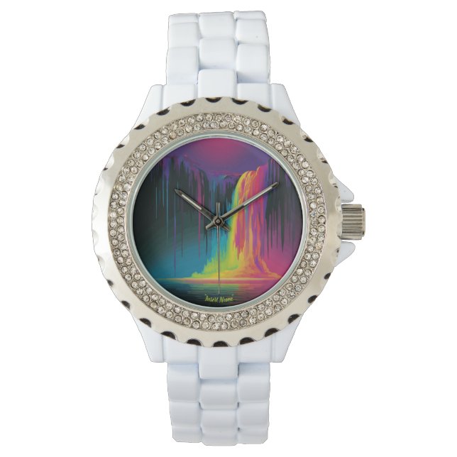 Relógio Cascata mágica, serenidade cativante (Frente)