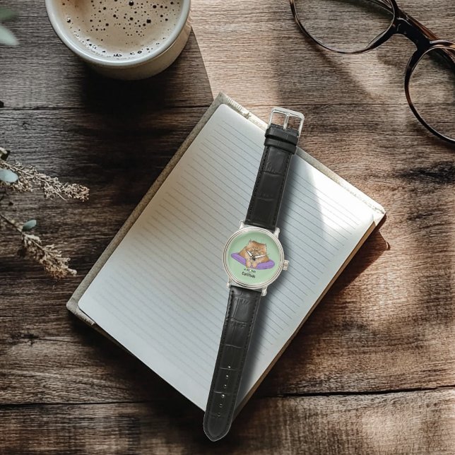 Relógio Cat Attitude Engraçada (Criador carregado)