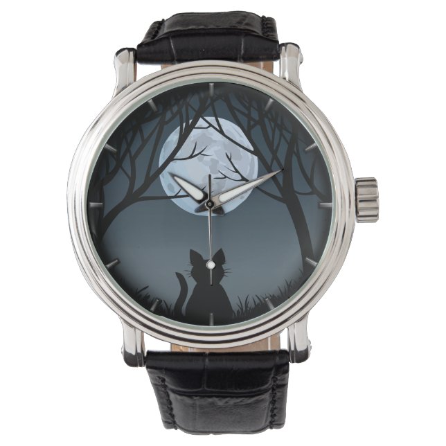 Relógio Cat Watch Gat Gato Pulso Observar Gato Povô Jewely (Frente)