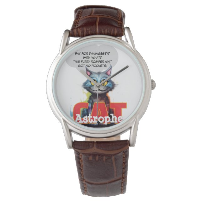 Relógio CatAstrophe | “Sem Bolsos” eWatch da Chaos Posse  (Frente)