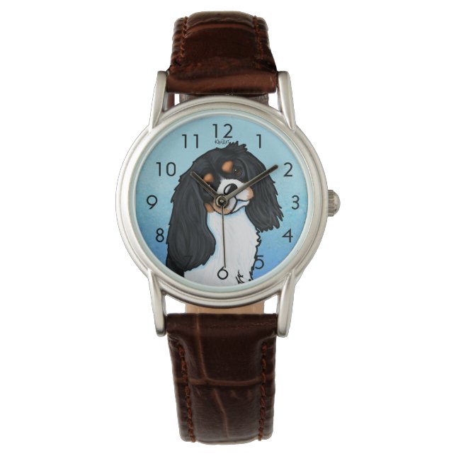 Relógio Cavalier King Charles Spaniel Wrist Watch (Frente)