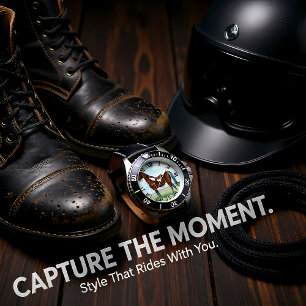 Relógio Cavalo árabe negro