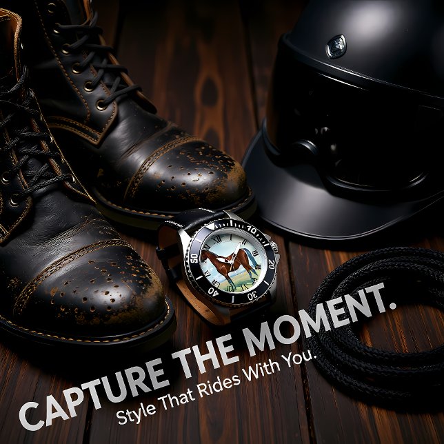 Relógio Cavalo árabe negro (Criador carregado)