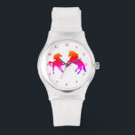 Relógio Cavalos Coloridos - Lindo<br><div class="desc">Cavalos Coloridos - Lindo - Escolha / adicione seu fundo favorito e cores numéricas!</div>