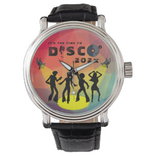 Relógio Celebração de multicores do piso de dança de Disco
