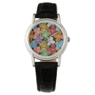 Relógio Chalk Daisies