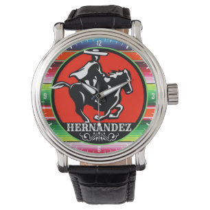 Relógio Charro Horse, nome personalizado, sérvia mexicana