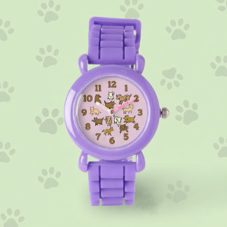 Relógio Cheerful Cartoon Dogs Watch for Kids