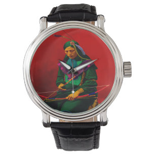 Relógio Cherokee Native American Pop Art