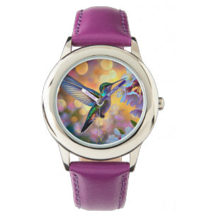 Relógio Cherry Blossom Fantasy Hummingbird