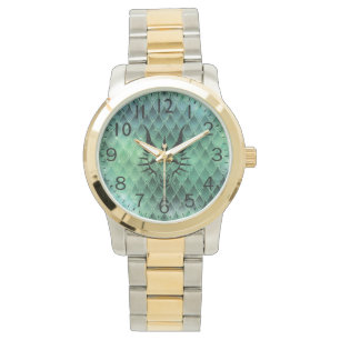 Relógio Chic Dragon Head & Green Dragon Scales Watch