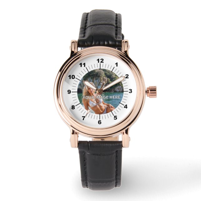Relógio CHIC! 🖤 Rose Gold Black Watch (Frente)