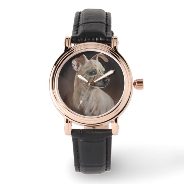 Relógio Chihuahua Dog Painting Watch (Frente)
