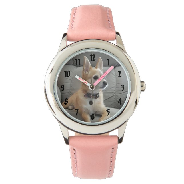 Relógio Chihuahua Wristwatch para crianças (Frente)