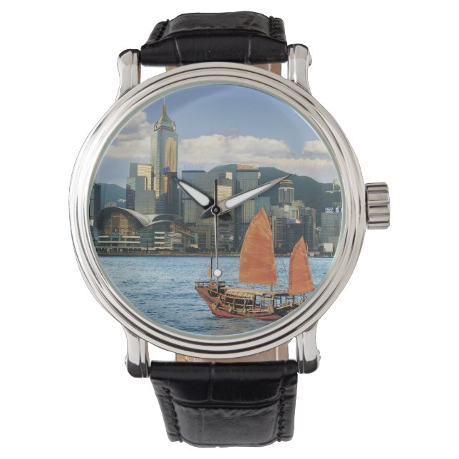Relógio China; Hong Kong; Victoria Harbour; Harbor; A (Frente)