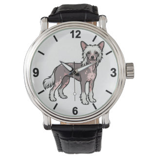Relógio Chinese Crested Dog Wrist Watch Stylish Pet