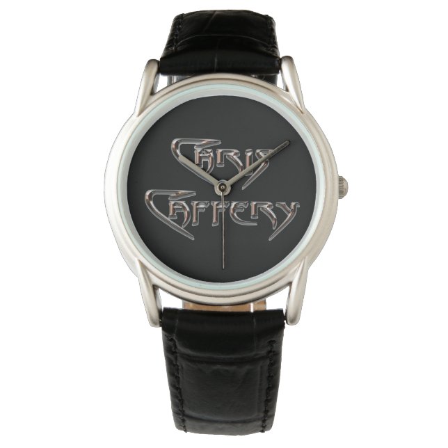 Relógio Chris Caffery Watch (2 linhas pretas) (Frente)