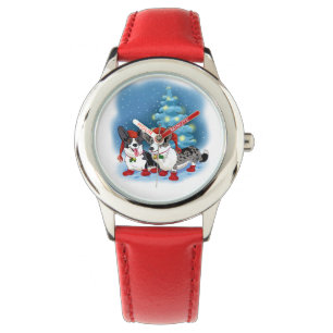Relógio Christmas Corgis