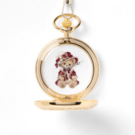 Relógio Christmas Victorian Bear Pocket Watch Gift