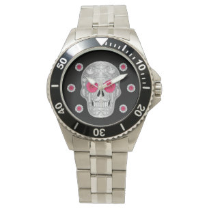 Relógio Chrome Calavera (Rosa Rosa Rosa Rosa Rosa) Watch