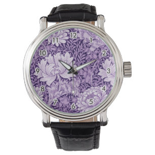 Relógio Chrysanthemum Purple, William Morris
