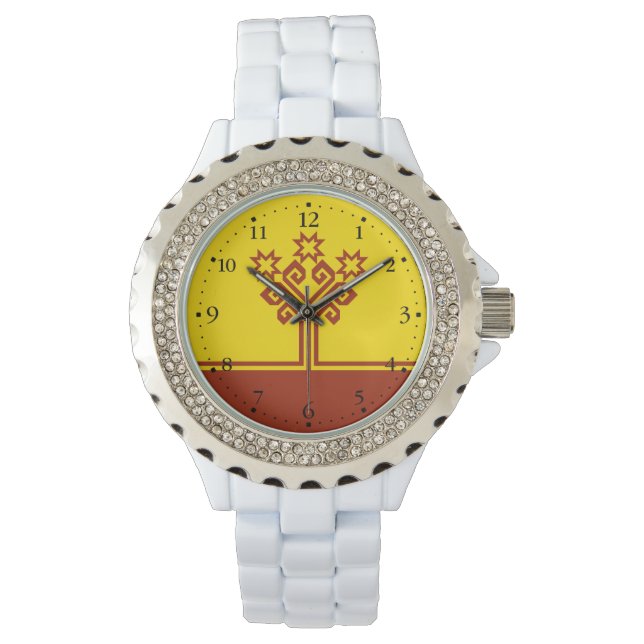 Relógio Chuvashia Flag (Frente)