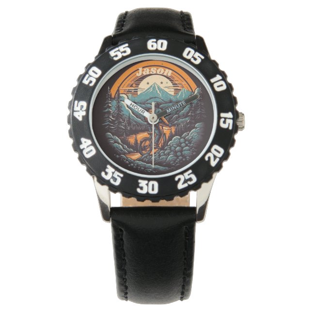 Relógio Ciclo de vida, retro personalizável (Frente)