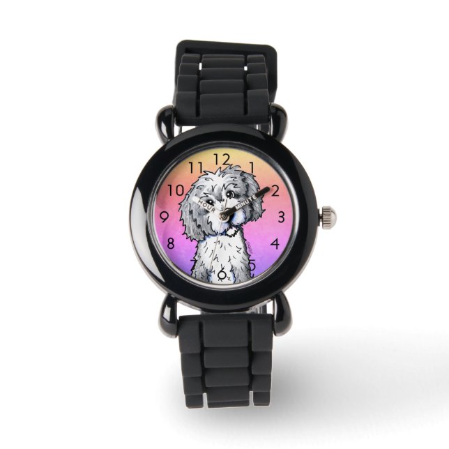 Relógio Cinza ParticipDOODLEMOJI Watch (Frente)
