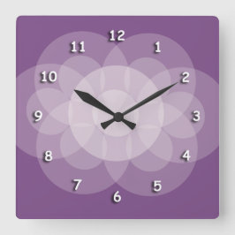 Relógio - Círculos de Interseção em Roxo