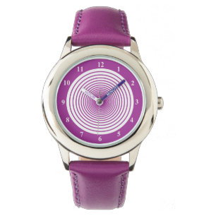 Relógio Círculos roxos - Escolha suas cores