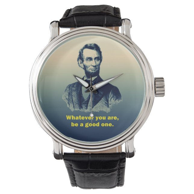 Relógio Citação de Abraham Lincoln (Frente)