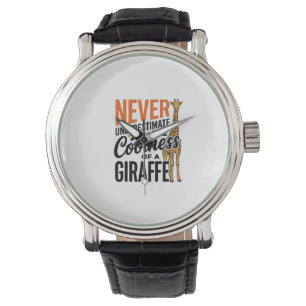 Relógio Citação Engraçada de Girafa Camiseta Vintage Vetor