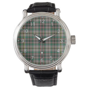 Relógio Clã Clan Craig Eterno Antiga Xadrez Tartan G