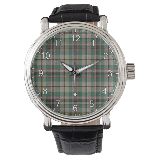 Relógio Clã Clan Craig Eterno Antiga Xadrez Tartan G (Frente)