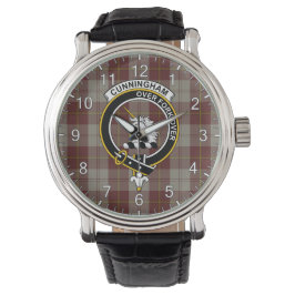 Relógio Clã Cunningham Burgundy Tartan B, Eterno clássico