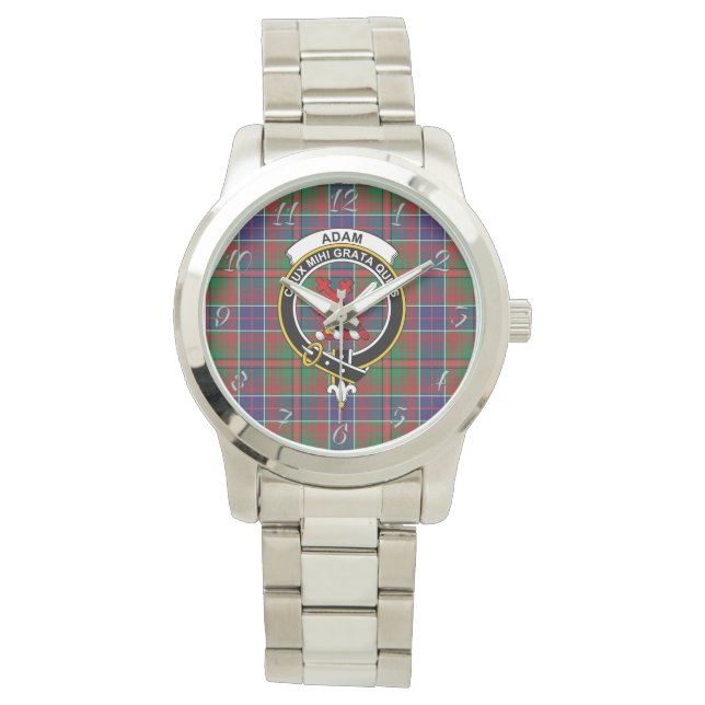 Relógio Clã Eterno Clã Adam Antigo Tartan Xadrez Gi (Frente)